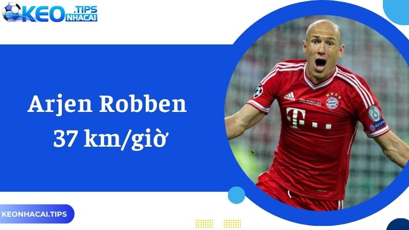 Top 5 cầu thủ chạy nhanh nhất - Arjen Robben